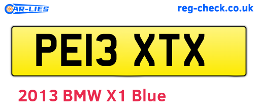PE13XTX are the vehicle registration plates.