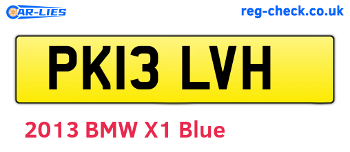 PK13LVH are the vehicle registration plates.