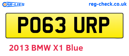 PO63URP are the vehicle registration plates.
