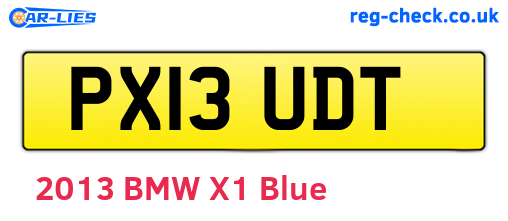 PX13UDT are the vehicle registration plates.