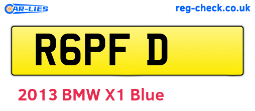 R6PFD are the vehicle registration plates.