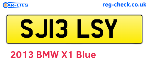 SJ13LSY are the vehicle registration plates.