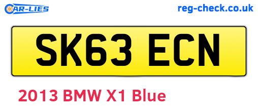 SK63ECN are the vehicle registration plates.