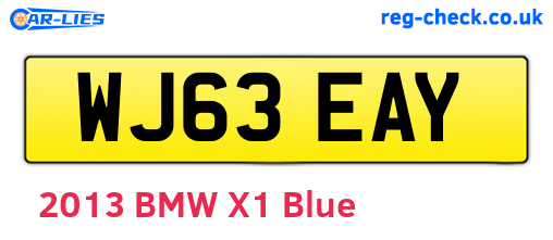 WJ63EAY are the vehicle registration plates.