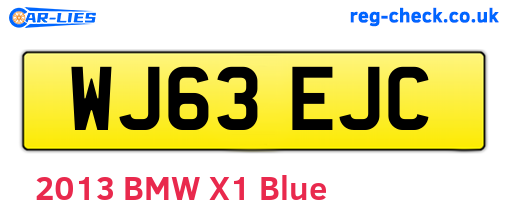WJ63EJC are the vehicle registration plates.