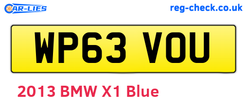 WP63VOU are the vehicle registration plates.
