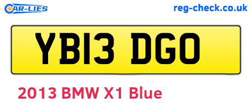 YB13DGO are the vehicle registration plates.
