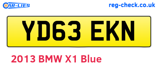 YD63EKN are the vehicle registration plates.