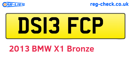 DS13FCP are the vehicle registration plates.