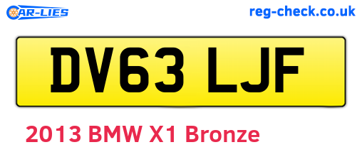 DV63LJF are the vehicle registration plates.