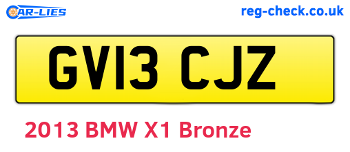 GV13CJZ are the vehicle registration plates.