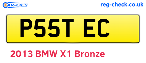 P55TEC are the vehicle registration plates.