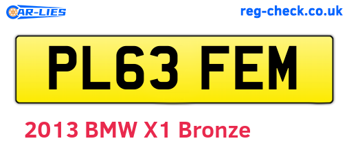 PL63FEM are the vehicle registration plates.