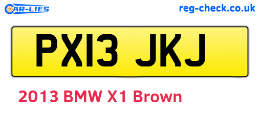 PX13JKJ are the vehicle registration plates.