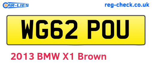 WG62POU are the vehicle registration plates.