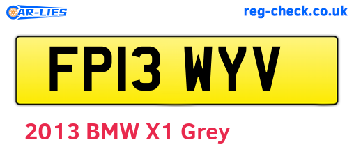 FP13WYV are the vehicle registration plates.