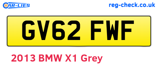 GV62FWF are the vehicle registration plates.