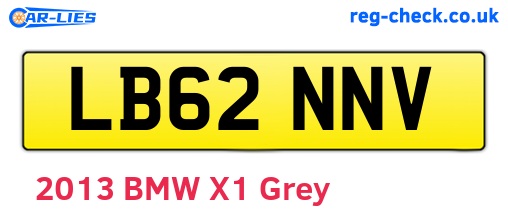 LB62NNV are the vehicle registration plates.
