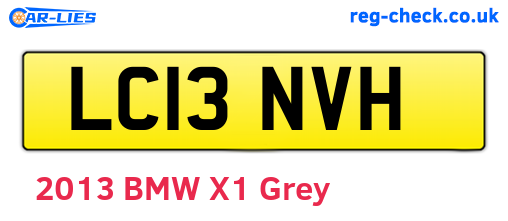 LC13NVH are the vehicle registration plates.