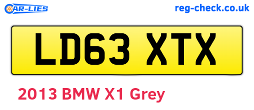 LD63XTX are the vehicle registration plates.