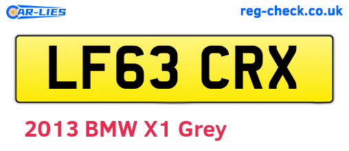 LF63CRX are the vehicle registration plates.