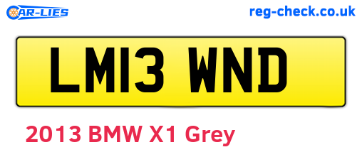 LM13WND are the vehicle registration plates.