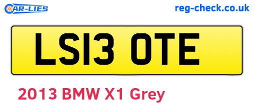 LS13OTE are the vehicle registration plates.
