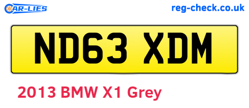 ND63XDM are the vehicle registration plates.