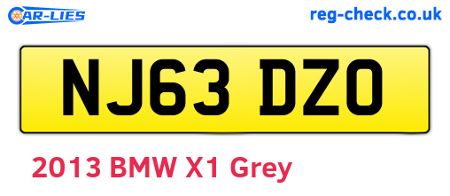 NJ63DZO are the vehicle registration plates.