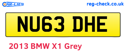 NU63DHE are the vehicle registration plates.
