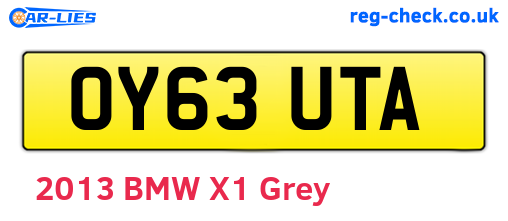 OY63UTA are the vehicle registration plates.