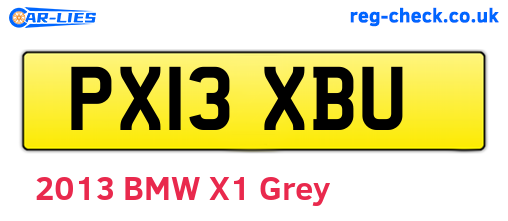 PX13XBU are the vehicle registration plates.