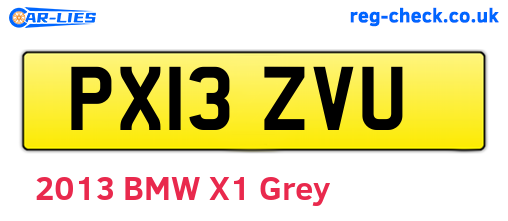 PX13ZVU are the vehicle registration plates.