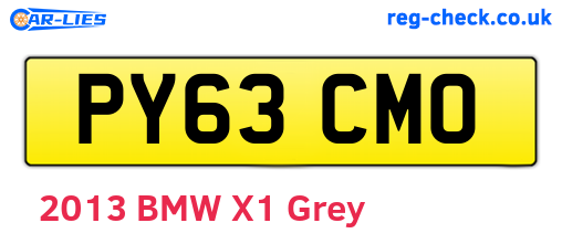 PY63CMO are the vehicle registration plates.