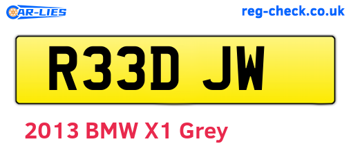 R33DJW are the vehicle registration plates.