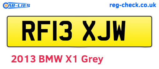 RF13XJW are the vehicle registration plates.