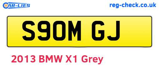 S90MGJ are the vehicle registration plates.