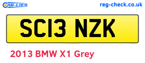 SC13NZK are the vehicle registration plates.