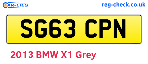 SG63CPN are the vehicle registration plates.