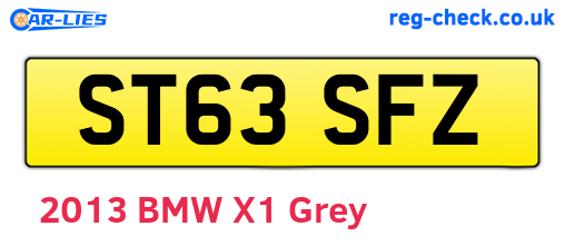 ST63SFZ are the vehicle registration plates.