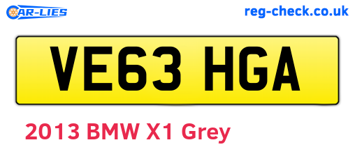 VE63HGA are the vehicle registration plates.