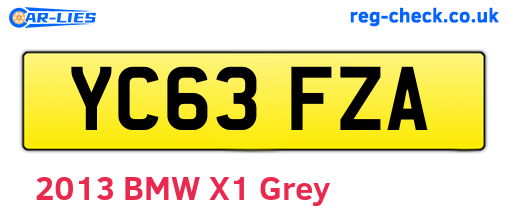 YC63FZA are the vehicle registration plates.