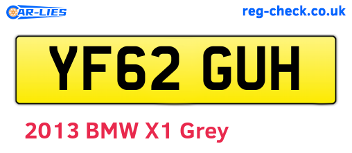 YF62GUH are the vehicle registration plates.