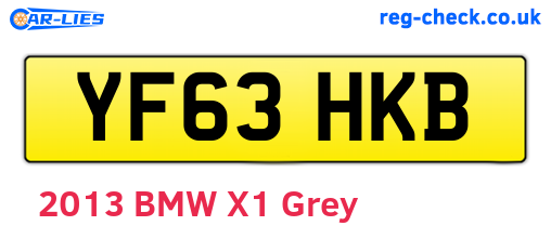 YF63HKB are the vehicle registration plates.