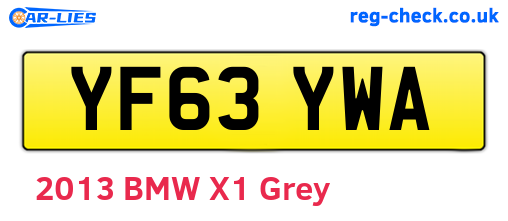 YF63YWA are the vehicle registration plates.