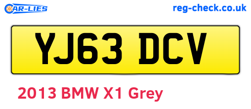 YJ63DCV are the vehicle registration plates.