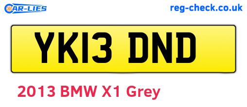 YK13DND are the vehicle registration plates.