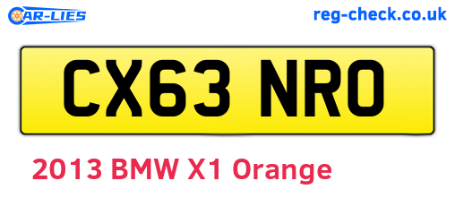 CX63NRO are the vehicle registration plates.