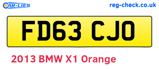 FD63CJO are the vehicle registration plates.