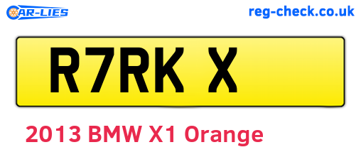 R7RKX are the vehicle registration plates.